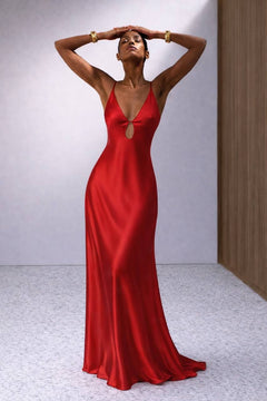Étoile Silk Evening & Bridal Dress In Red