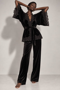 Velor black lounge set  741111