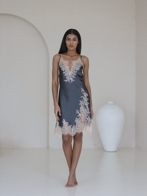 Louise lace-trimmed satin nightdress
