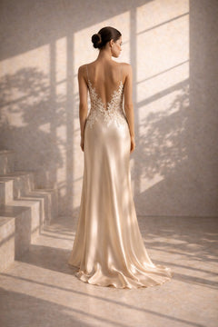 ISABEAU Silk Lace Evening & Bridal Dress