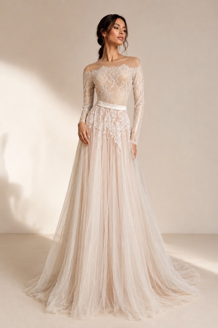 ÉLISE Lace Tulle Skirt