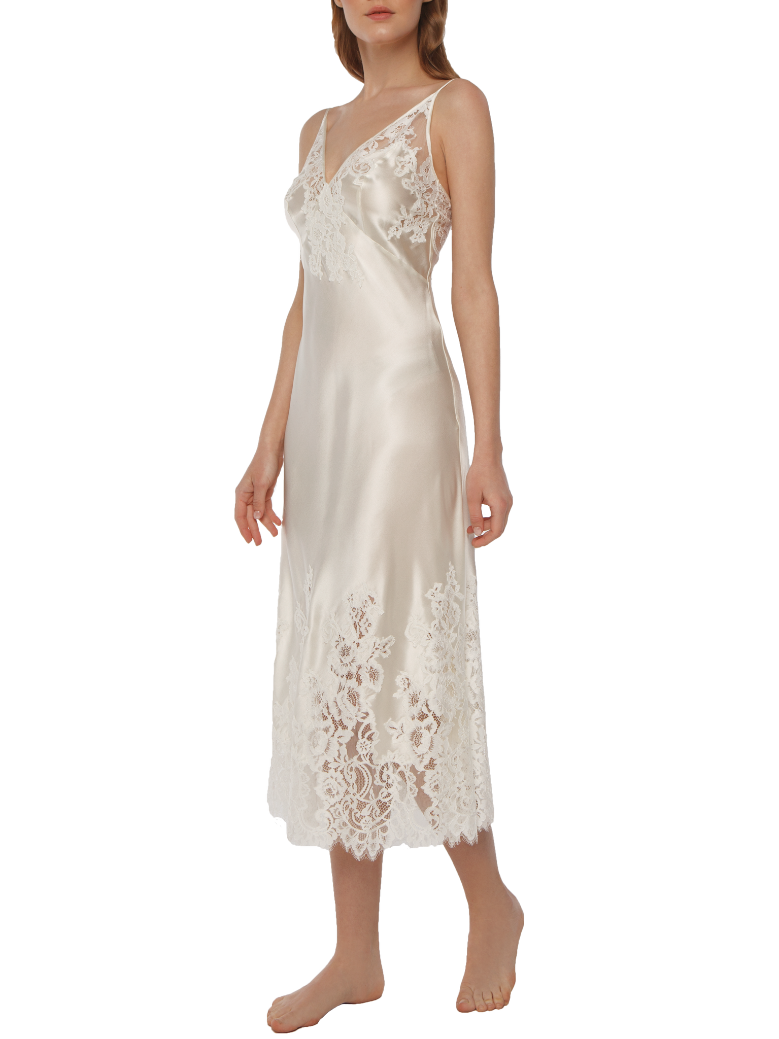 eva satin midi dress Eva midi silk night dress Suavite.com