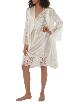 Suavite Silk Nightdress And Robe