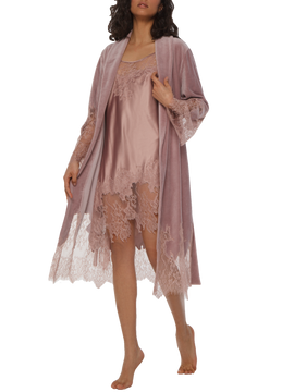 Nevia lace-trimmed satin mini nightdress Limited edition