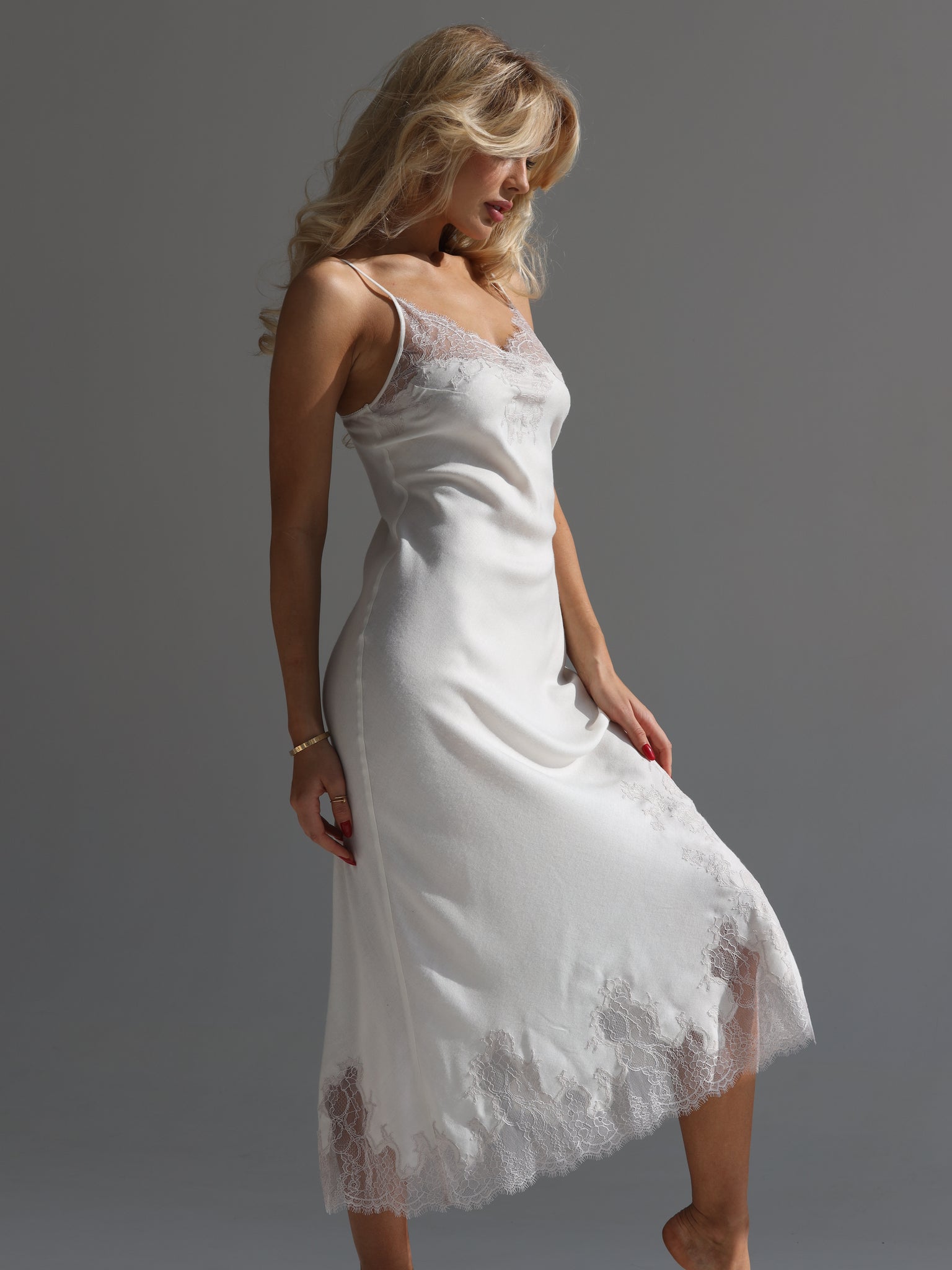 midi night dress for women Ethereal Night Midi Dress