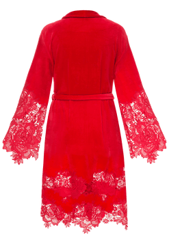 Халат короткий Suavite lace-short-robe-slp101-19-rd-marielle-w