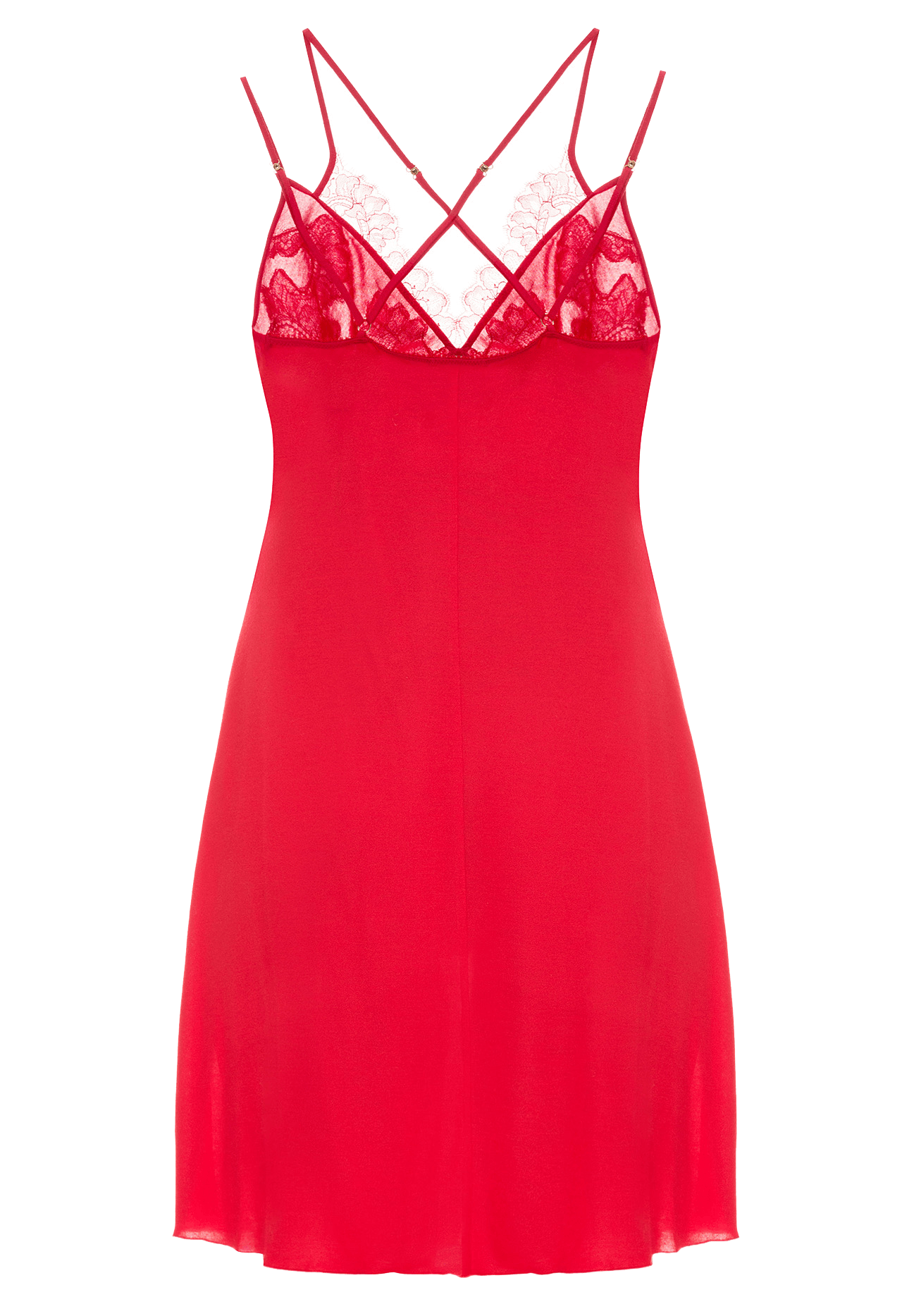 red lace night dress Aurora Short Nightdress