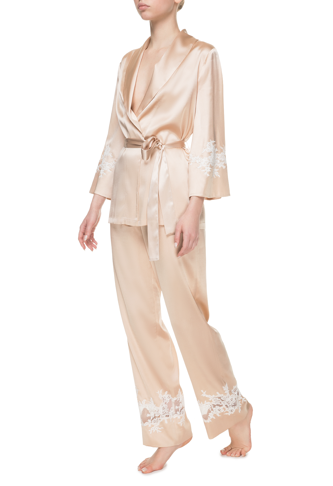 Laurens lace-trimmed silk pajamas Limited edition