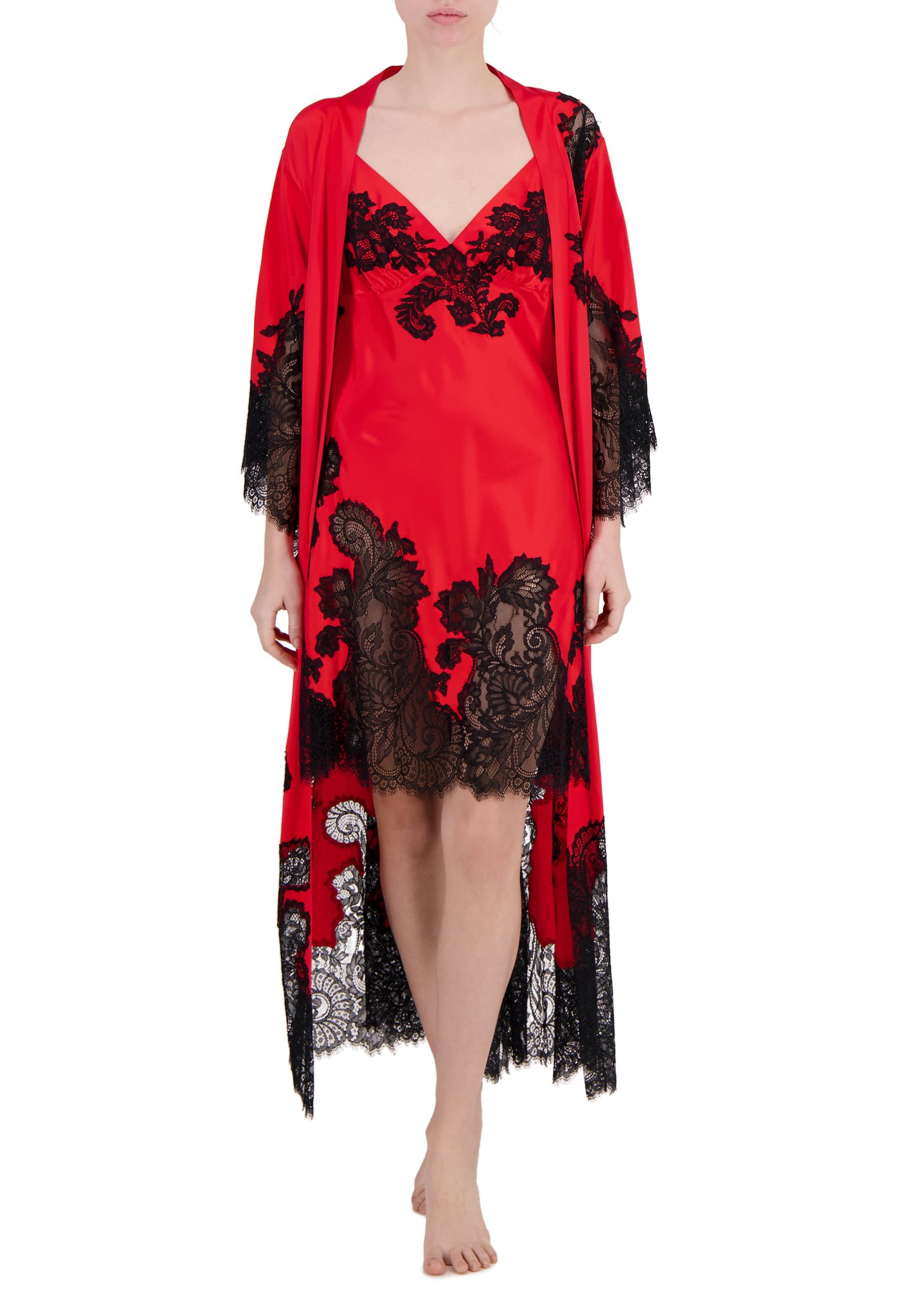 Carmen silk long robe