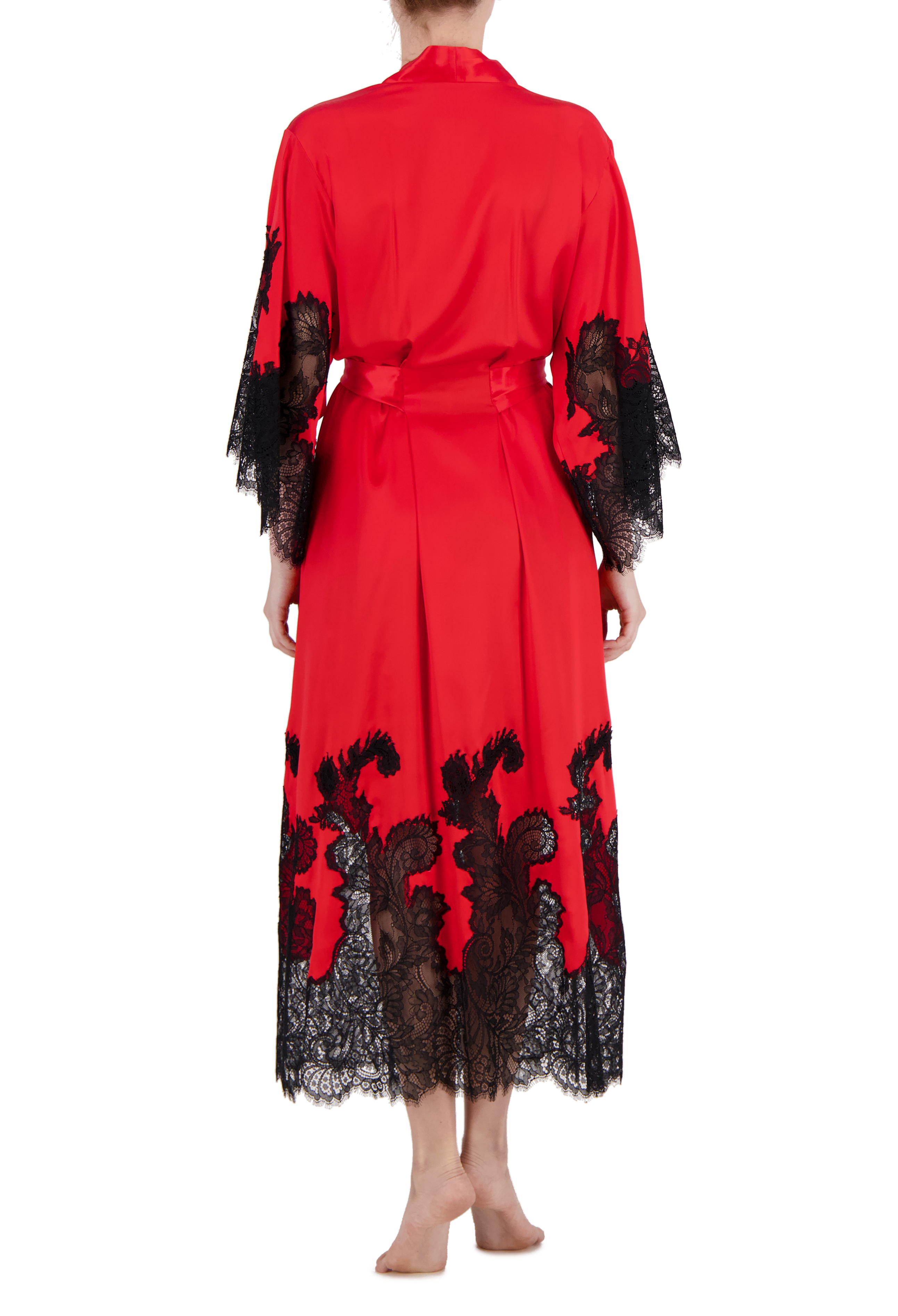 Carmen Silk Robe In Red | Luxury Sleepwear by Suavite’ – Suavite-com